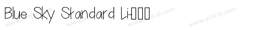 Blue Sky Standard Li字体转换